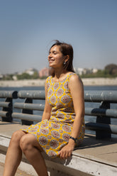 Yellow Printed Summer Dress